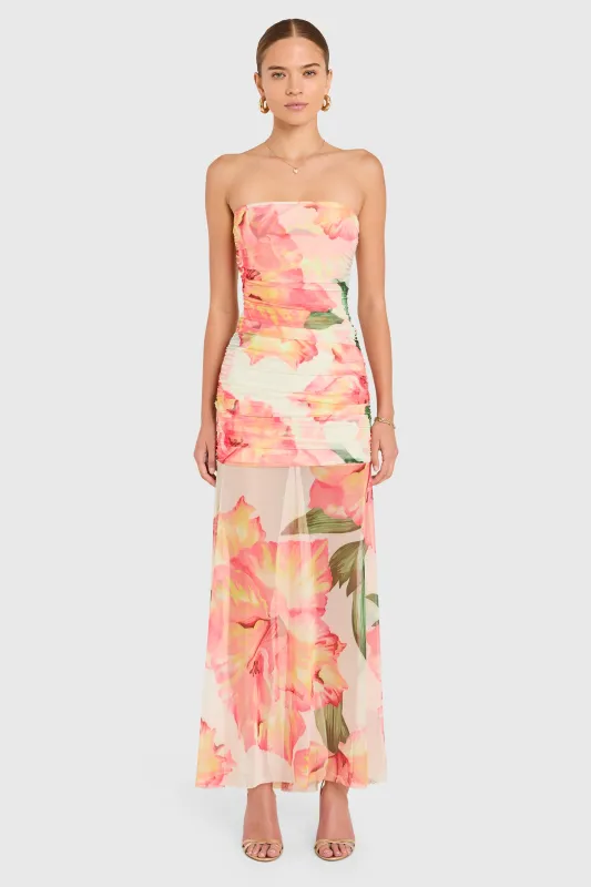Leo Dress in Hibiscus made by Amanda Uprichard