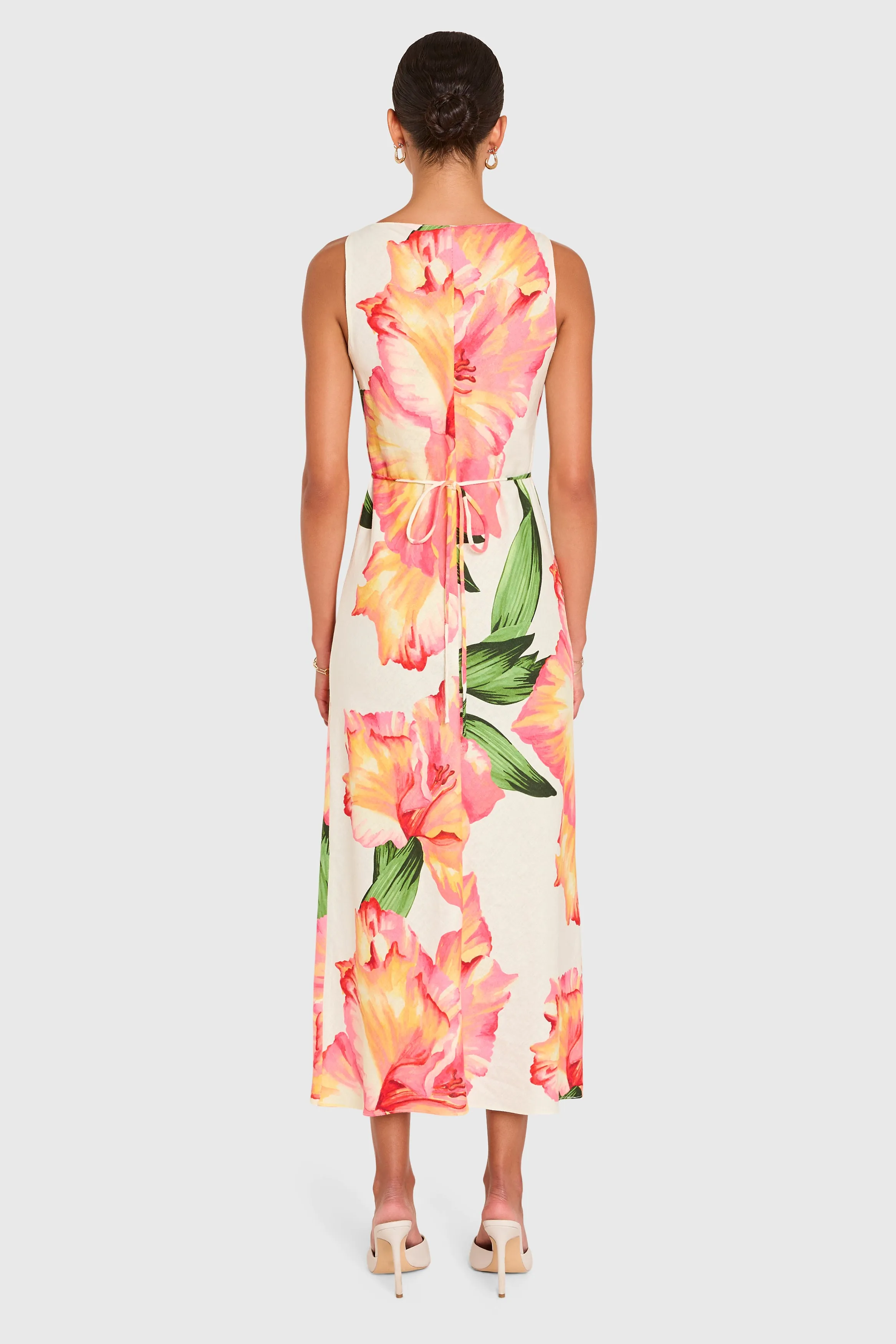 Margo Midi Dress in Hibiscus sold by Amanda Uprichard product image thumbnail 3