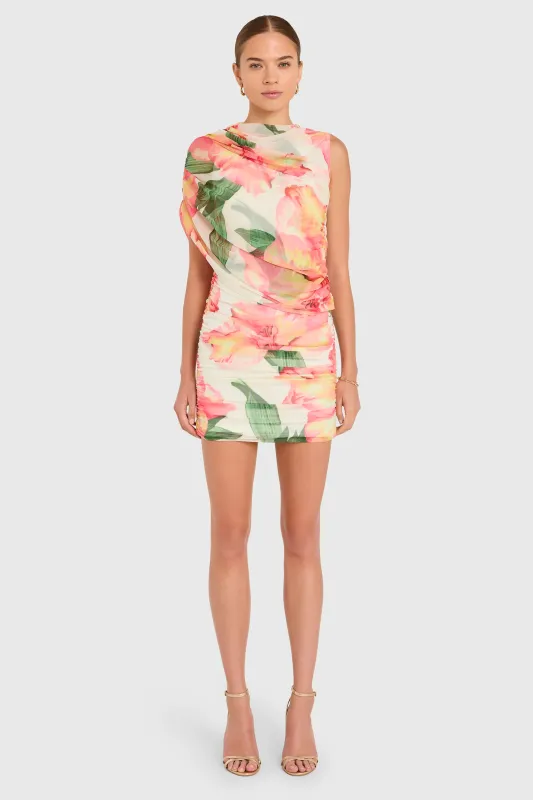 Marcelle Dress in Hibiscus made by Amanda Uprichard