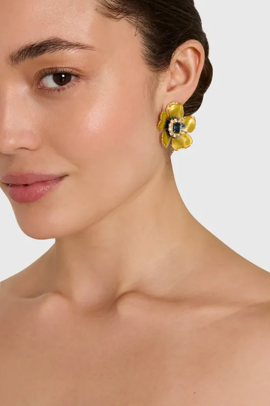 Jonquil Flora Earrings made by Amanda Uprichard