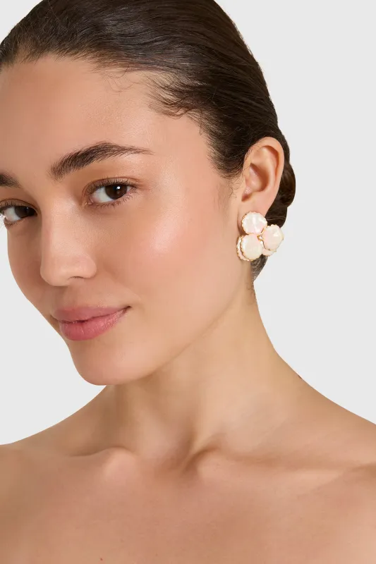 Pansy Stud Earrings made by Amanda Uprichard