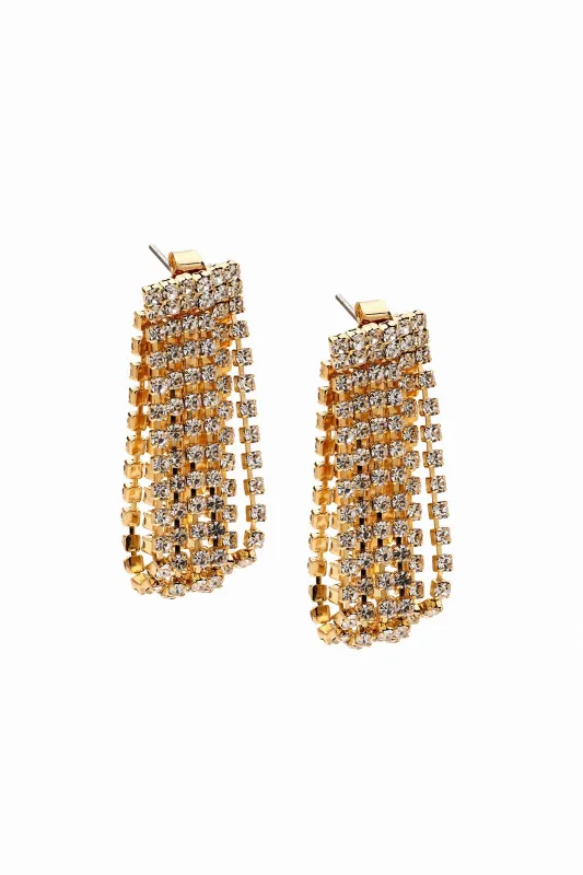 Crystal Loop Around Earrings made by ettika