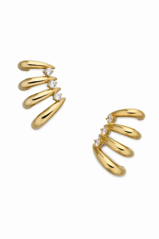 Pisa Hoop Climber Earrings made by Nadri