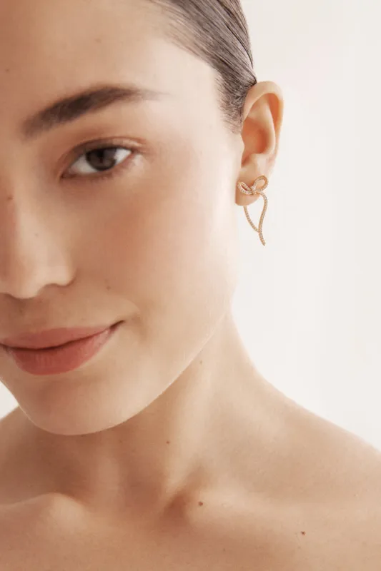 Bow Jacket Earrings made by Nadri