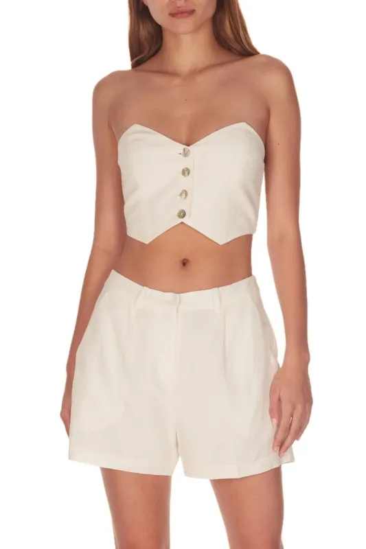 Lucien Top in Linen sold by Amanda Uprichard