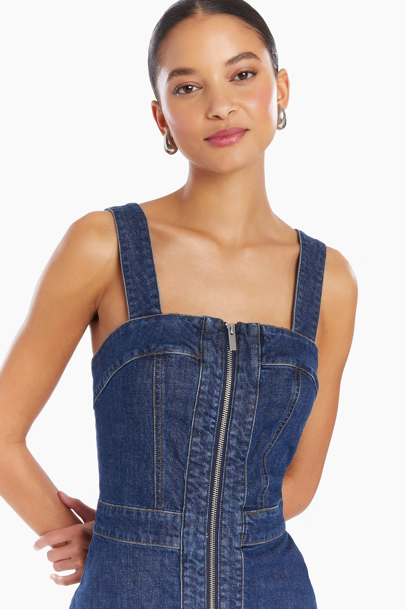Gage Dress in Denim sold by Amanda Uprichard product image thumbnail 3