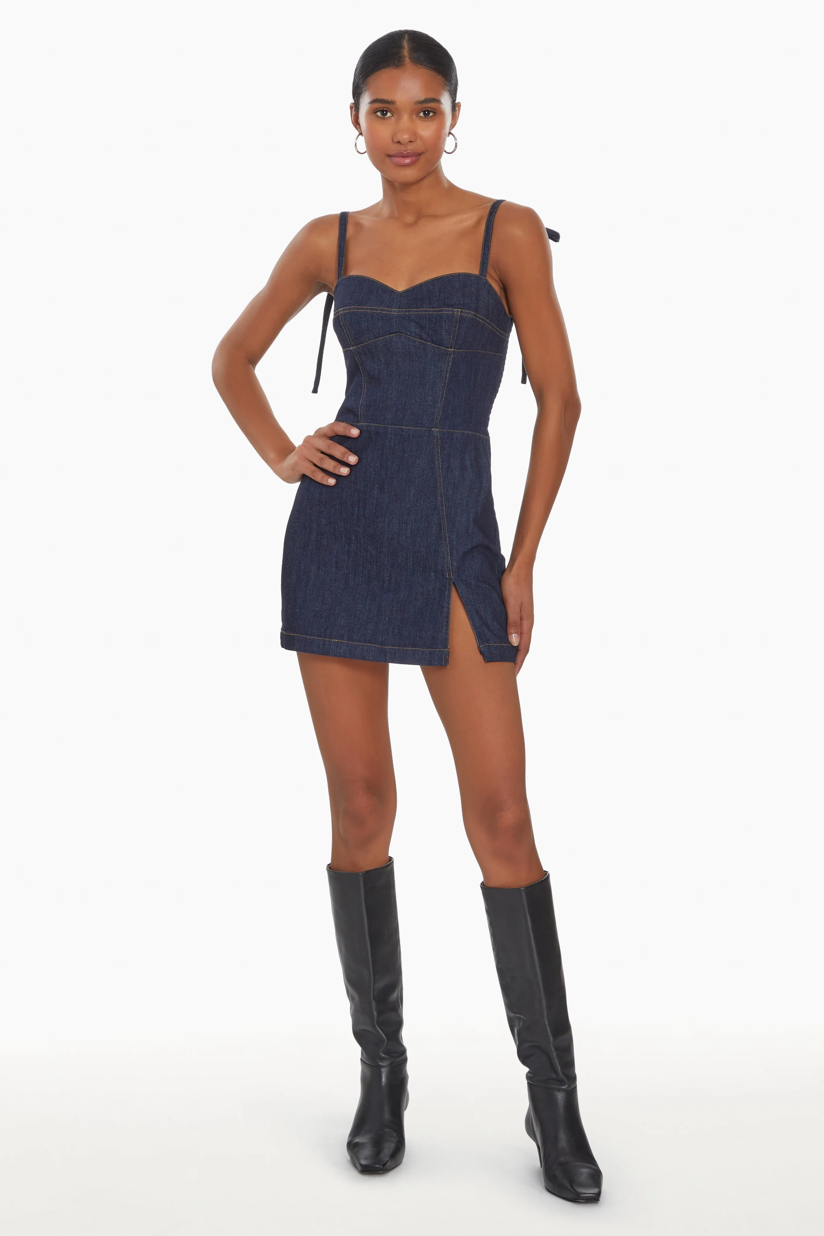 Taylor Denim Skort Romper sold by Amanda Uprichard