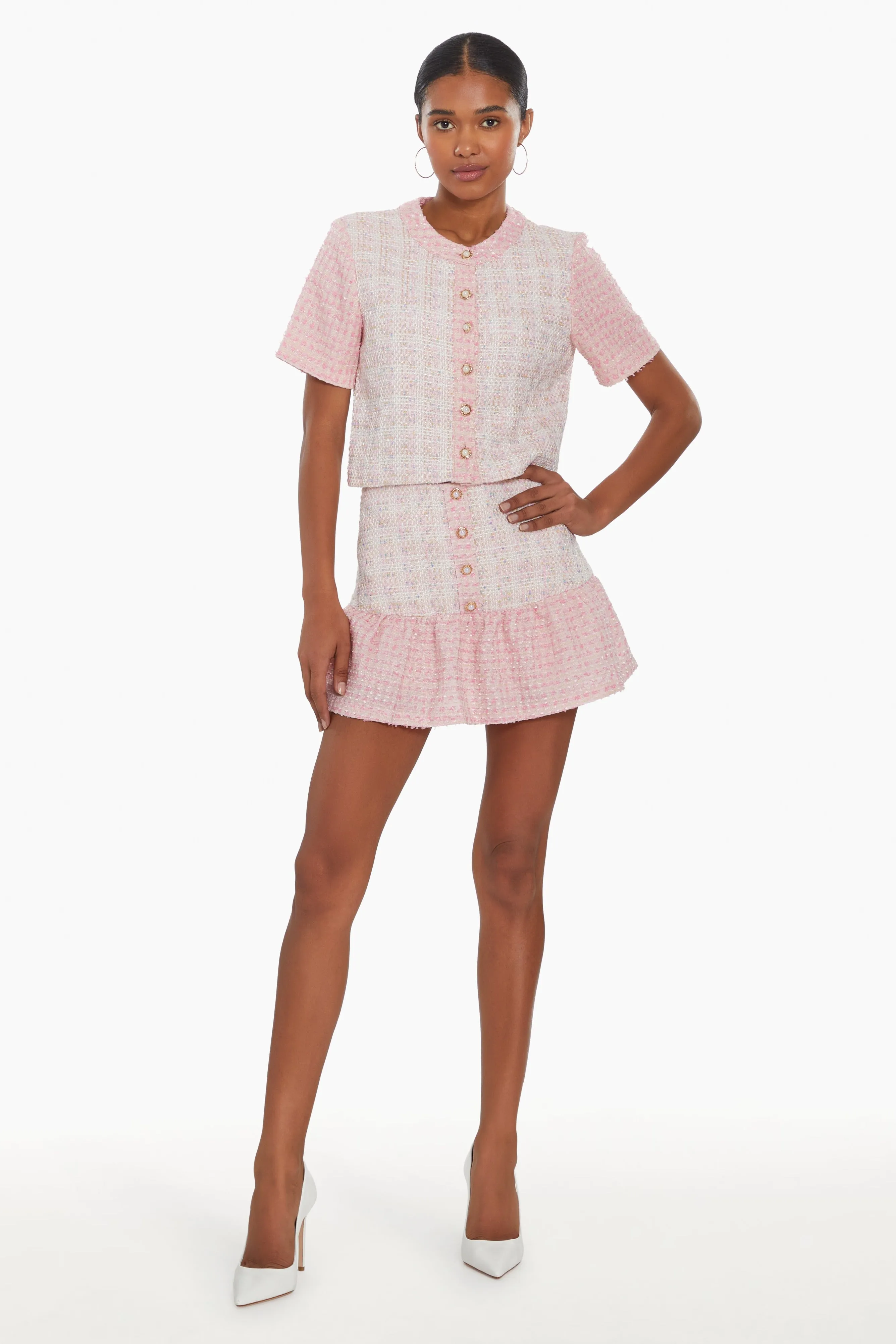 Braswell Top in Pennington Tweed sold by Amanda Uprichard product image thumbnail 4