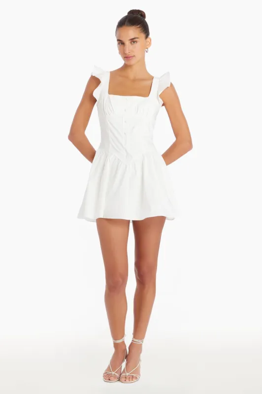 Holland Skort Romper in Cotton Poplin sold by Amanda Uprichard