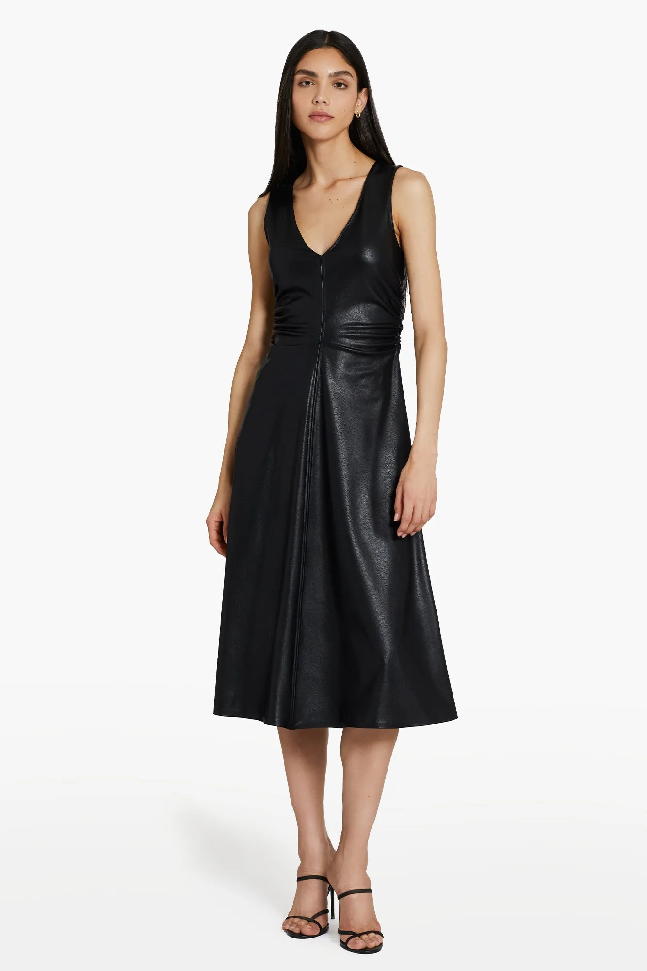 Sabal Dress in Faux Leather sold by Amanda Uprichard product image thumbnail 2