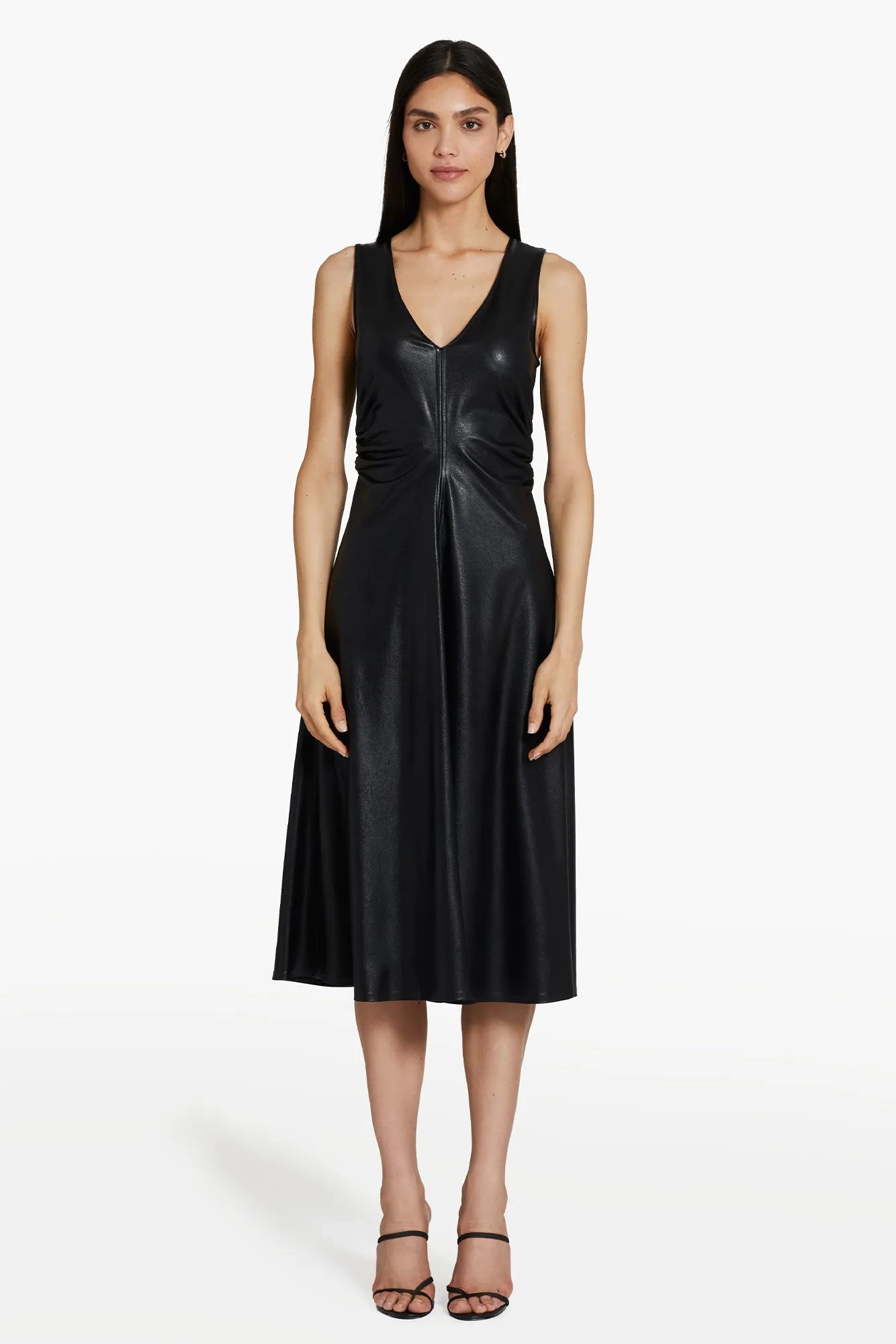 Sabal Dress in Faux Leather sold by Amanda Uprichard