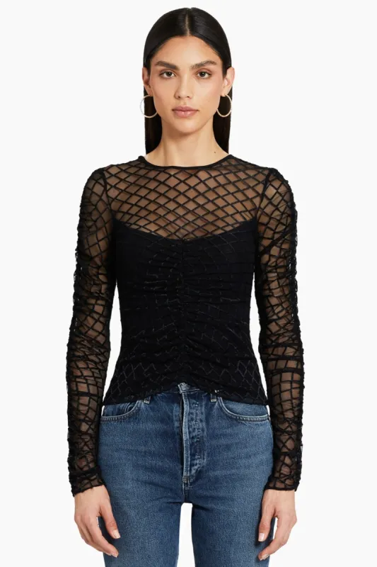 Safira Top in Mesh sold by Amanda Uprichard