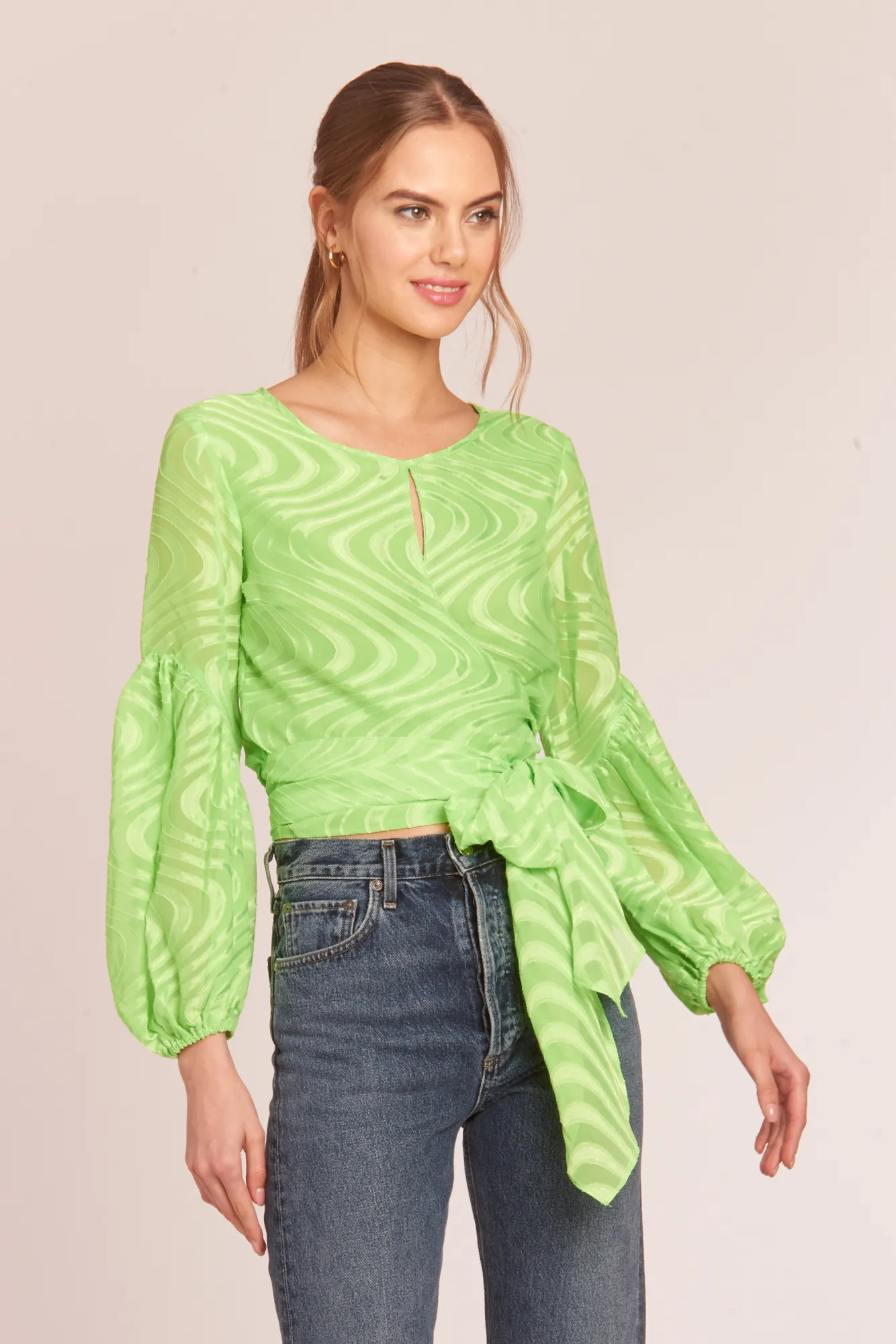 Moira Top in Swirl sold by Amanda Uprichard product image thumbnail 4