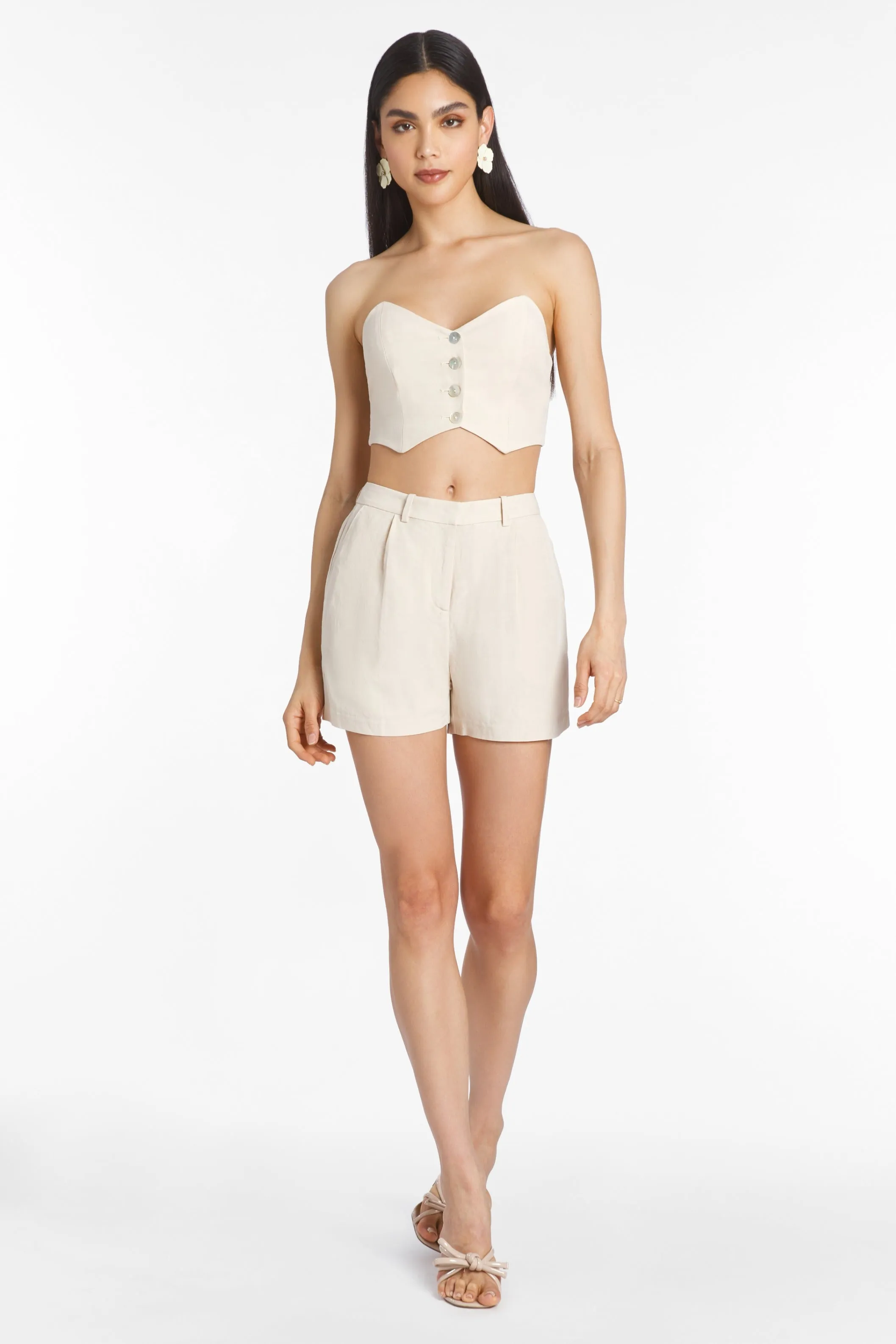 Wallace Shorts in Linen sold by Amanda Uprichard product image thumbnail 5