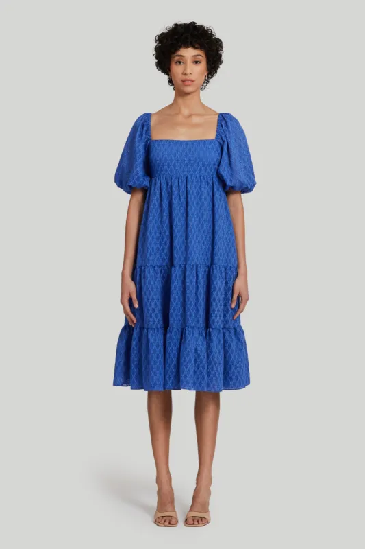 Maisie Midi Dress in Mirtillo sold by Amanda Uprichard