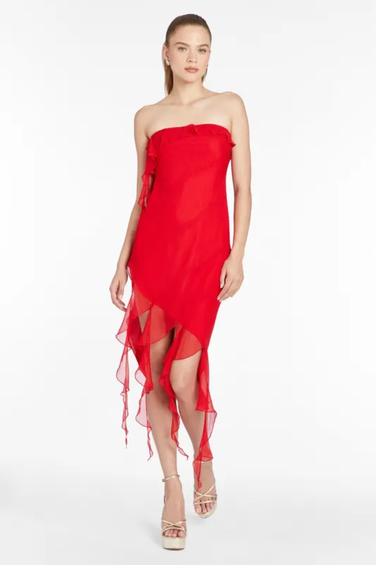 Chelsey Dress in Silk Chiffon sold by Amanda Uprichard