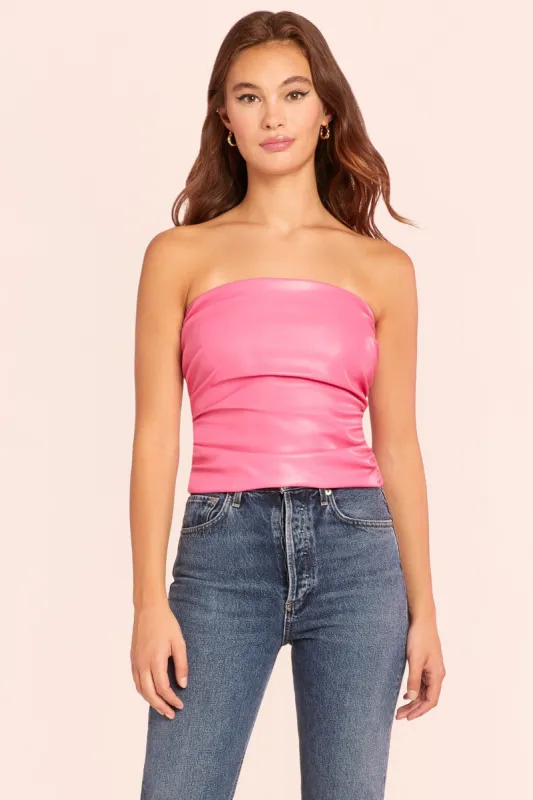 Palma Top in Faux Leather made by Amanda Uprichard