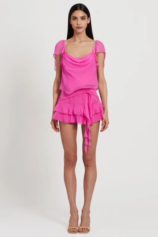 Aliyah Top in Silk Chiffon sold by Amanda Uprichard