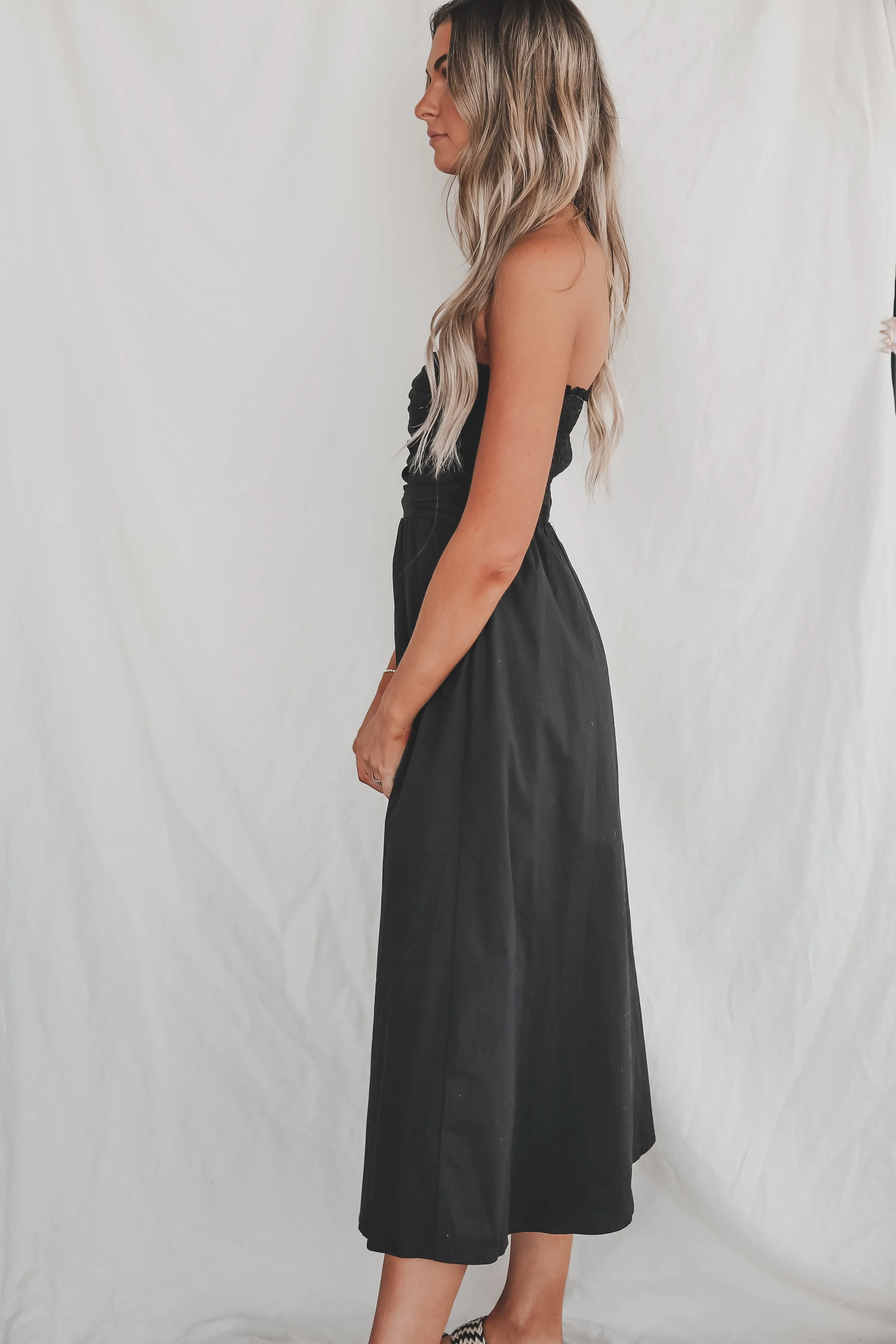 When On Vacation Black Strapless Maxi Dress sold by Amazing Lace product image thumbnail 3