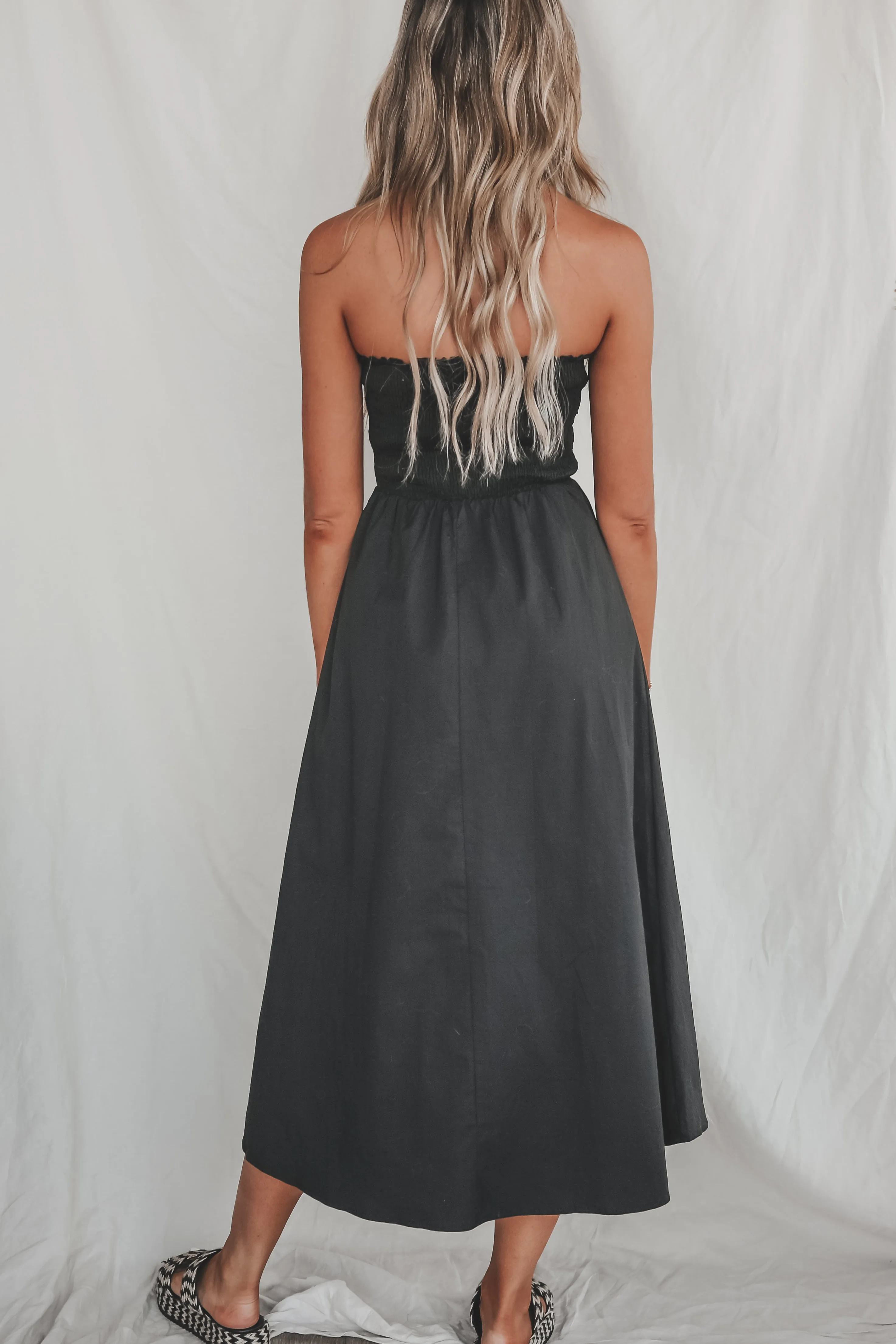 When On Vacation Black Strapless Maxi Dress sold by Amazing Lace product image thumbnail 2