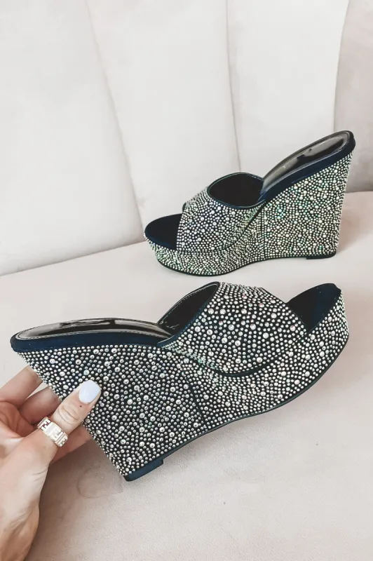 DEAL I Sparkle You Shine Studded Wedge Heel sold by Amazing Lace
