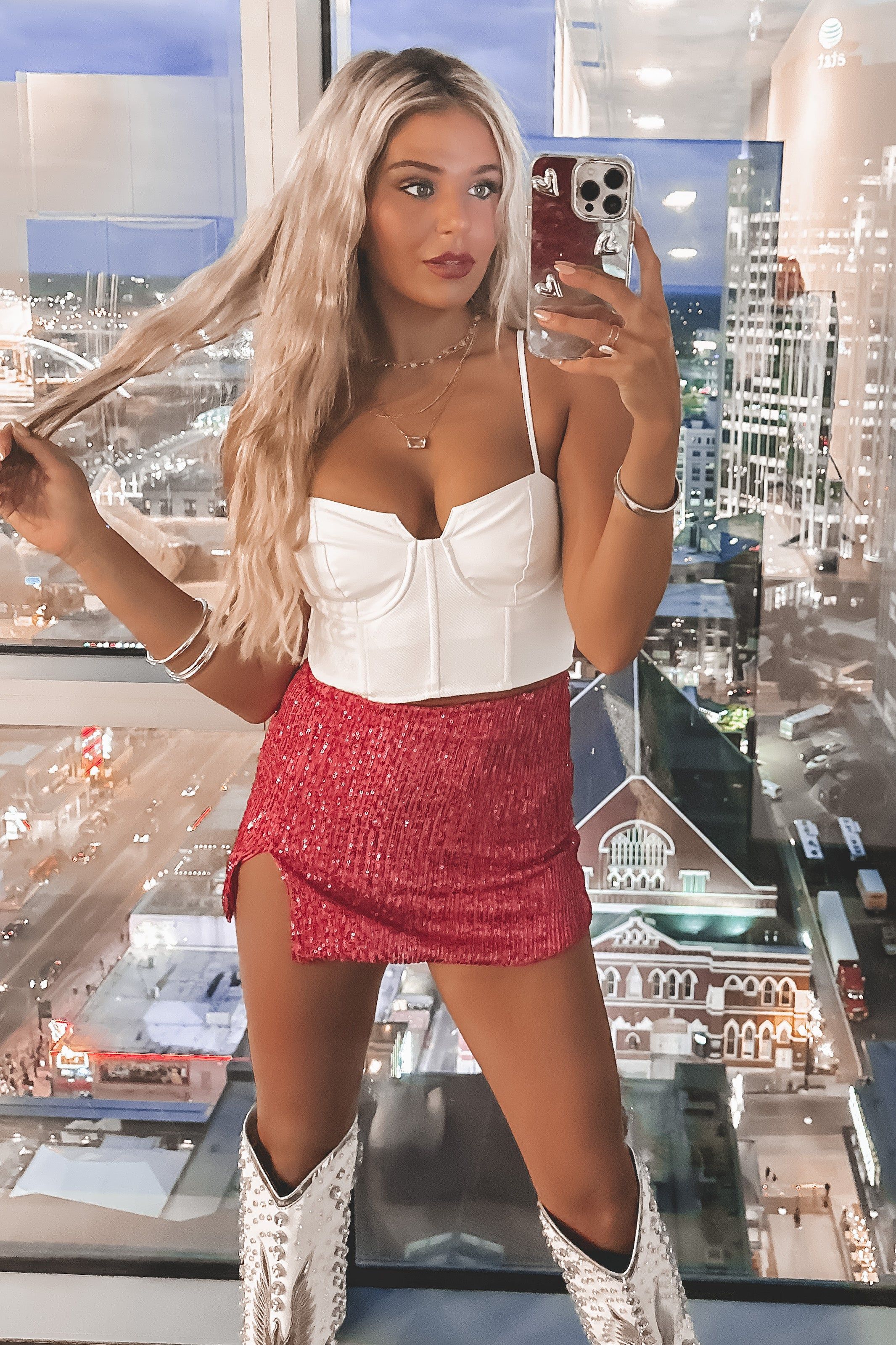 She Is Sparkling Sequins Mini Skirt sold by Amazing Lace product image thumbnail 5