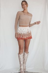 DEAL Night Out On The Town Fringe Mini Skirt sold by Amazing Lace
