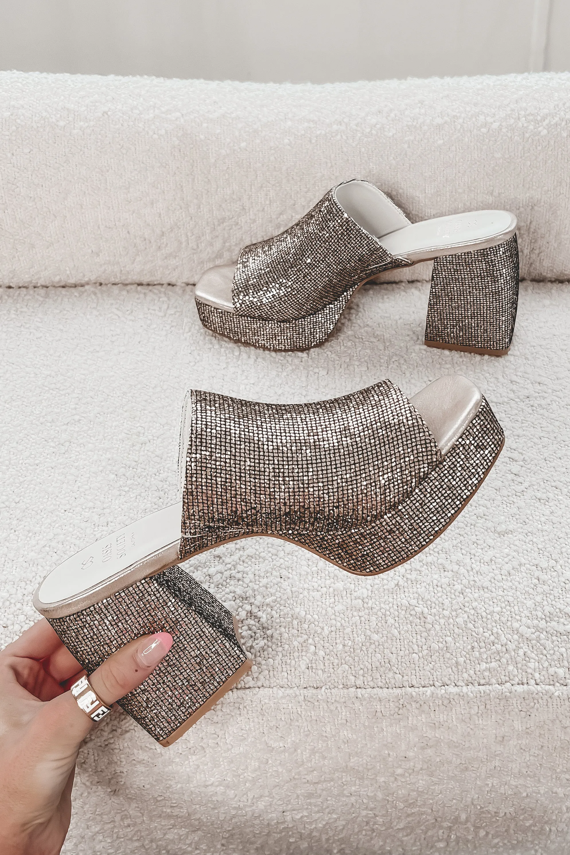 DEAL My Pumps Sparkle Mule Heels sold by Amazing Lace