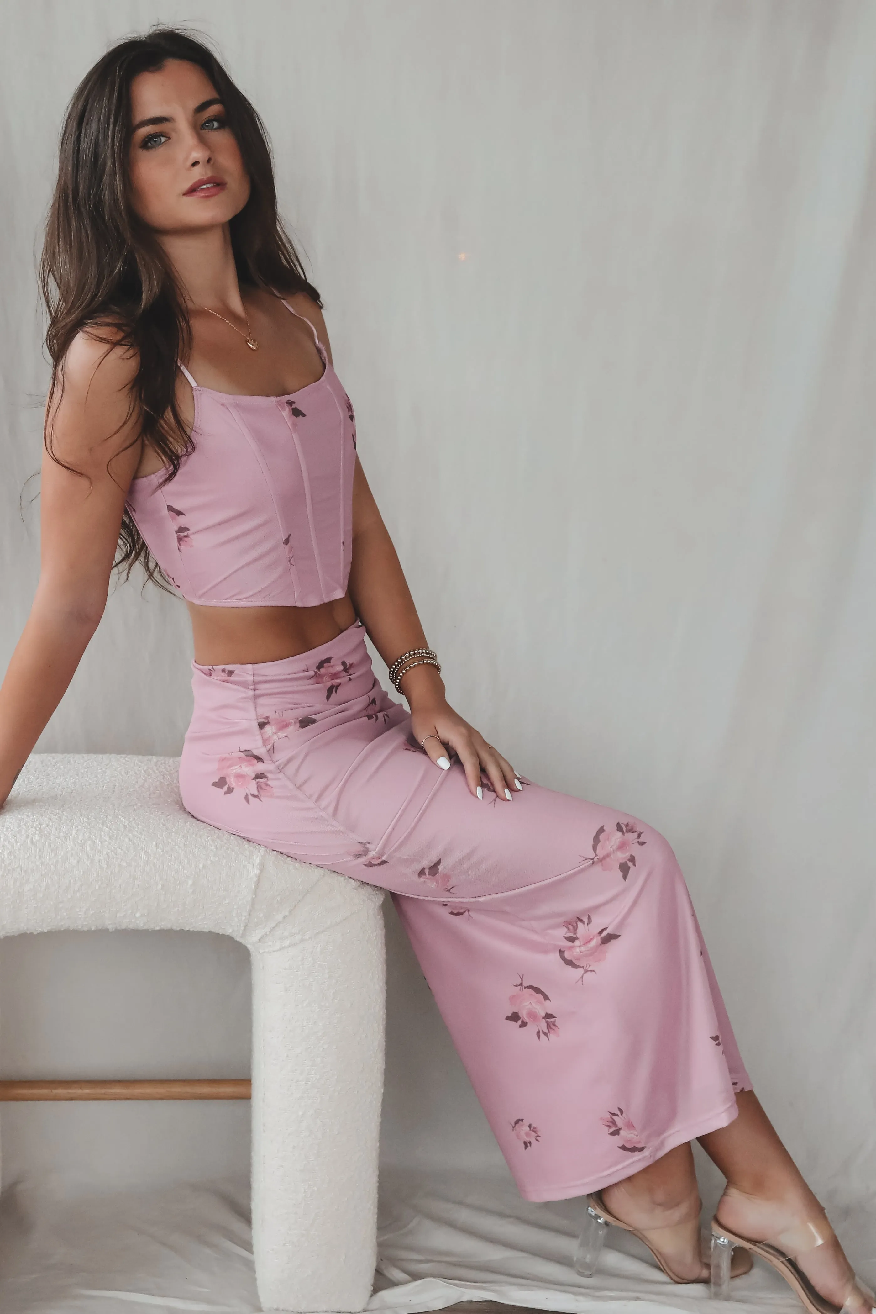 DEAL Keep My Promises Purple Floral Maxi Skirt sold by Amazing Lace product image thumbnail 2