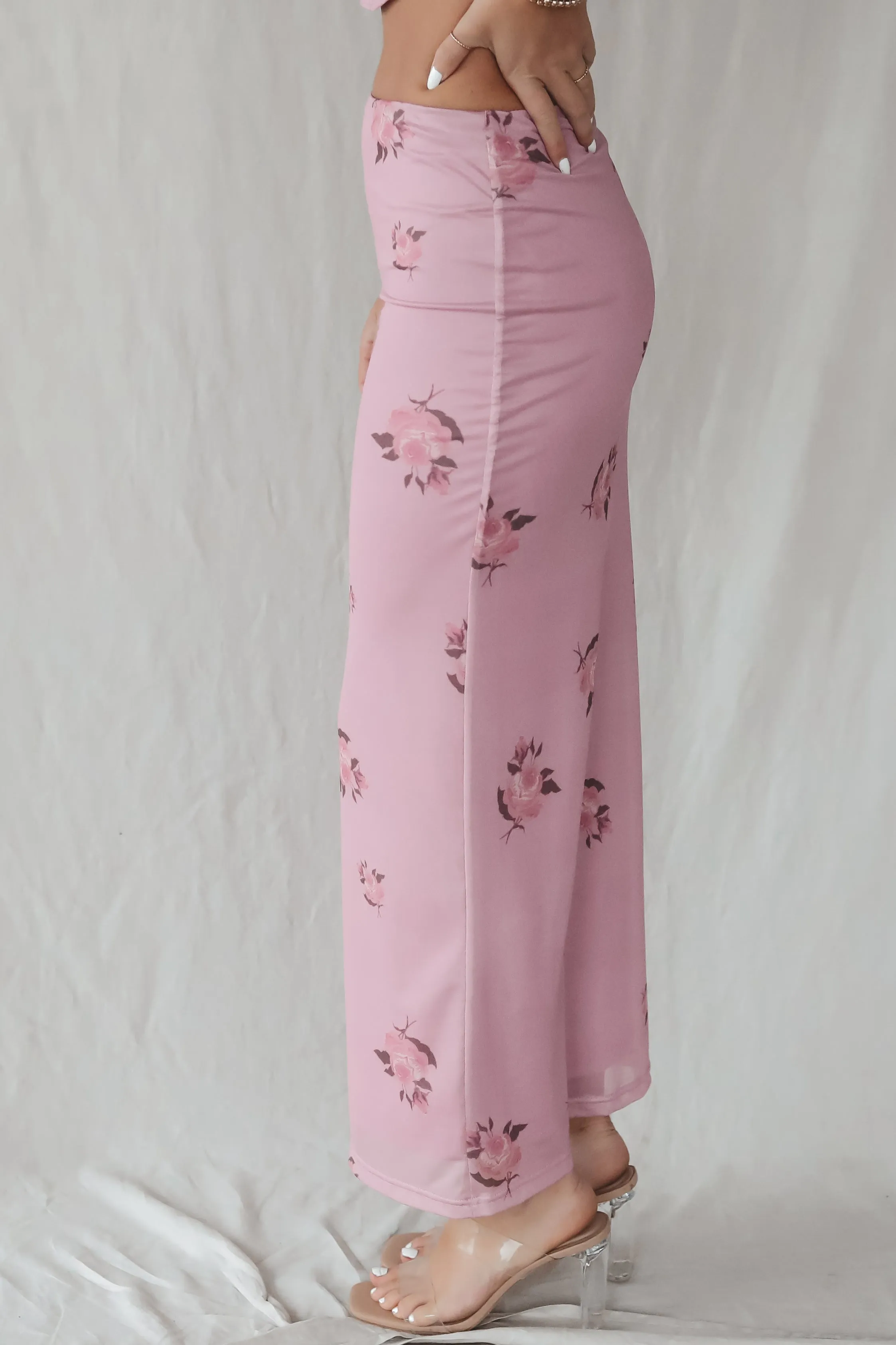 DEAL Keep My Promises Purple Floral Maxi Skirt sold by Amazing Lace product image thumbnail 4