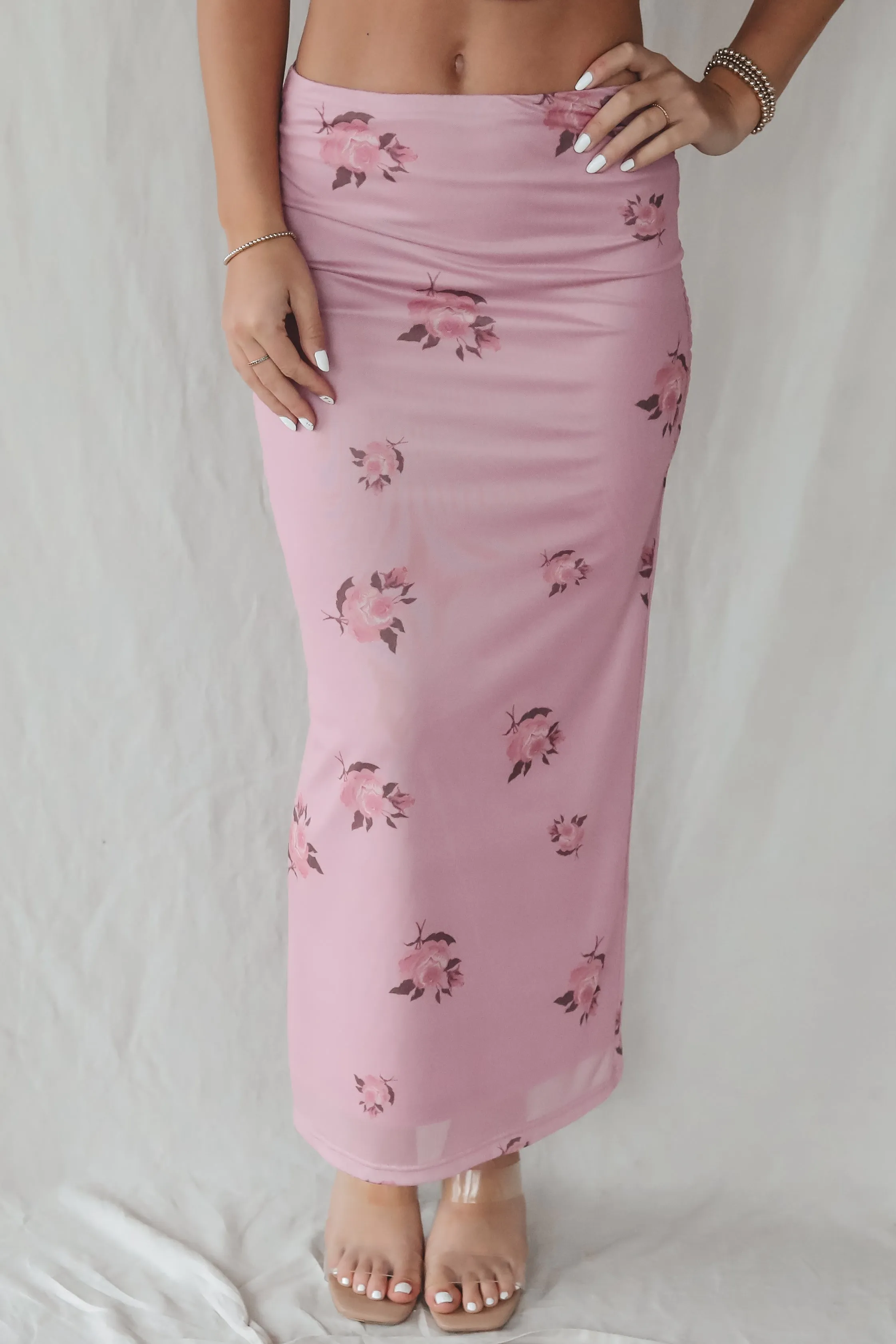 DEAL Keep My Promises Purple Floral Maxi Skirt sold by Amazing Lace product image thumbnail 3