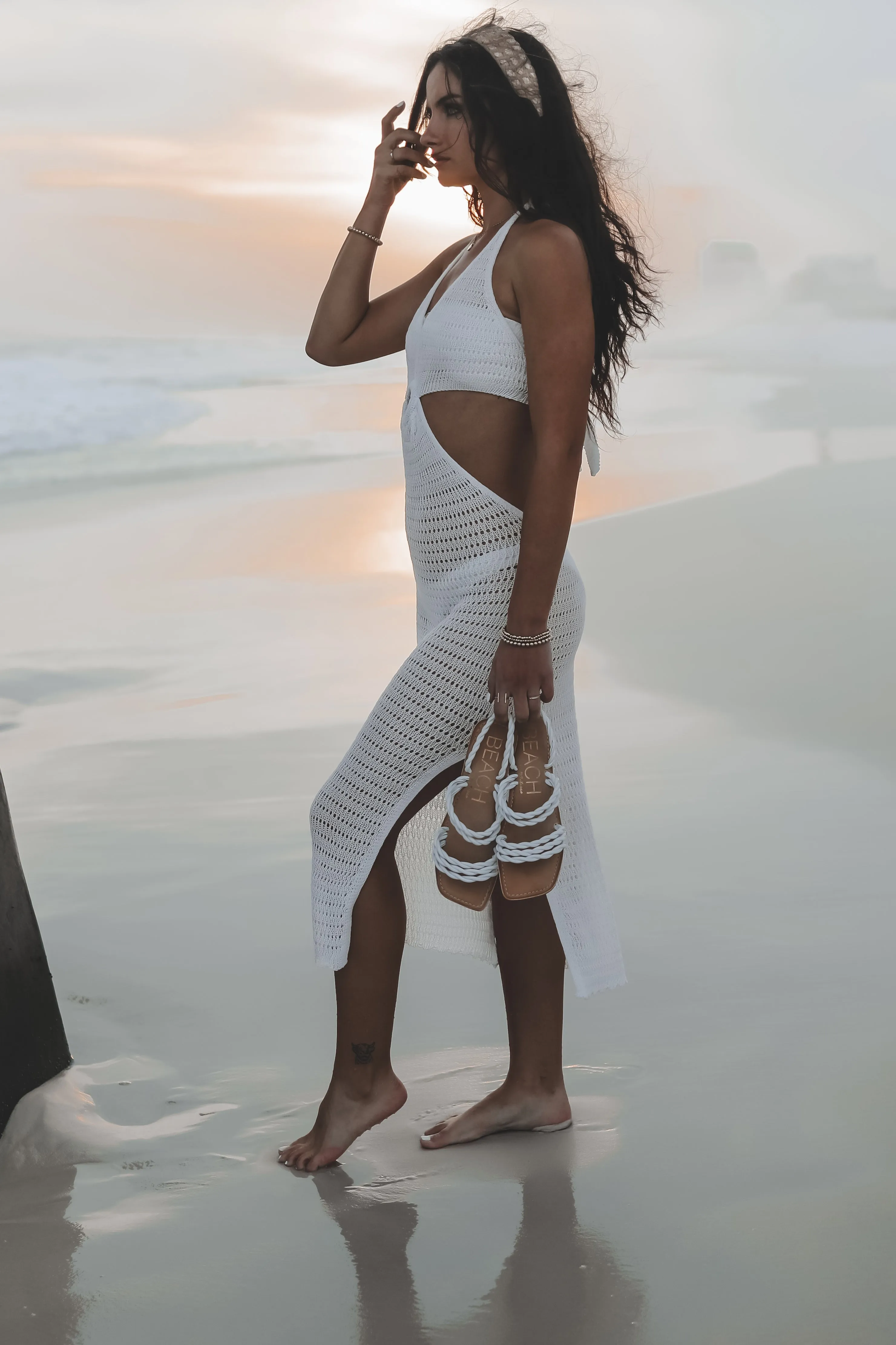 DEAL Beach Boho Midi Knit Cover Up Dress sold by Amazing Lace product image thumbnail 3