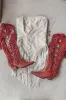 Caught You Staring Burnt Red Rhinestone Studded Fringe Western Boots sold by Amazing Lace