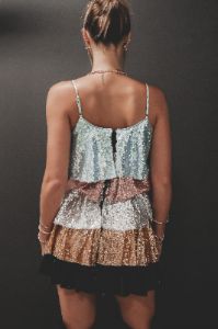 DEAL Eyes Full Of Bling Sequins Tiered Dress sold by Amazing Lace