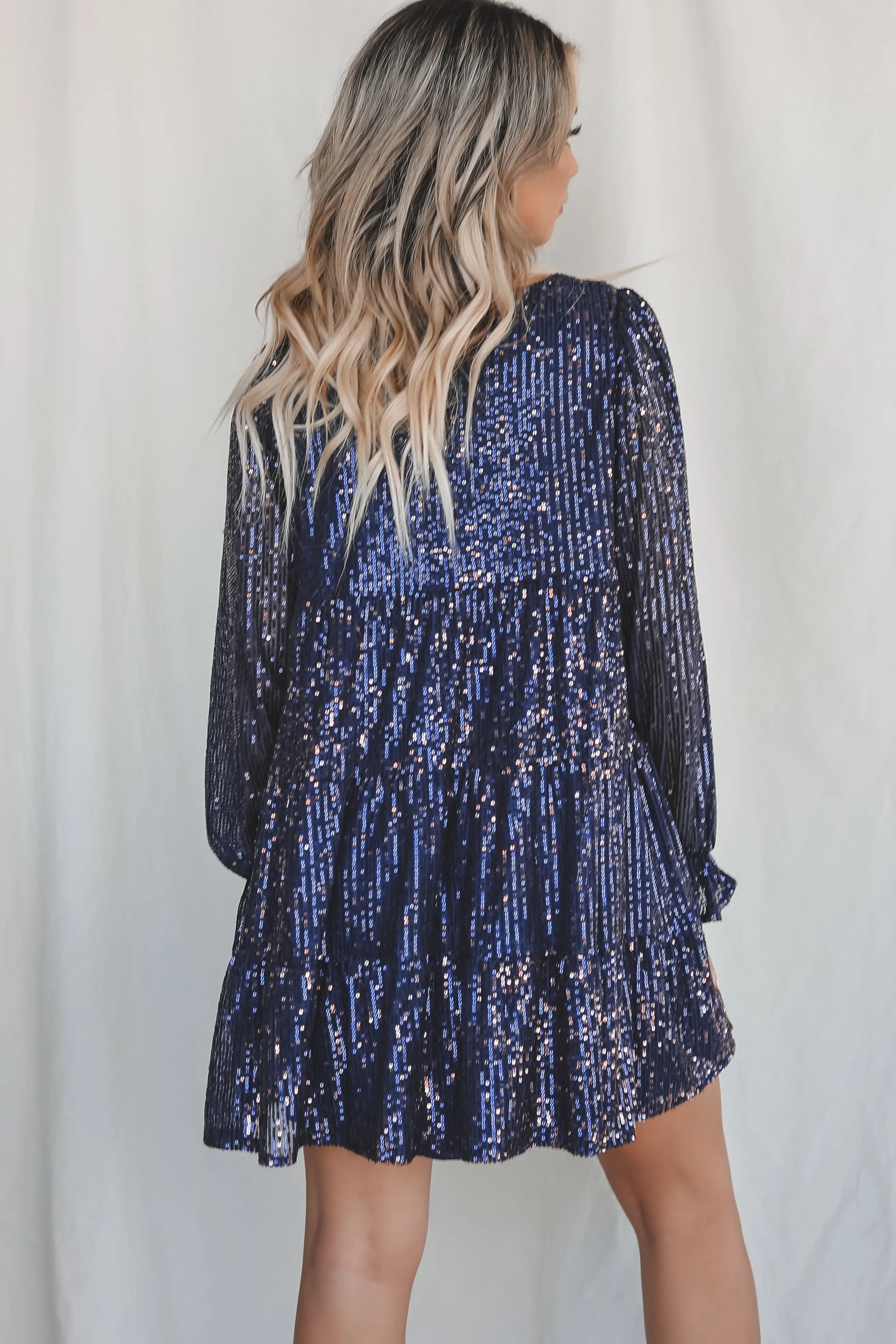 Party Girl Here Sequin Navy Dress sold by Amazing Lace product image thumbnail 3