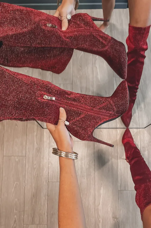 DEAL Spice Things Up Red Sparkly Stilettos sold by Amazing Lace