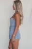 The Perfect Fit Denim Tie Romper sold by Amazing Lace