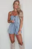 The Perfect Fit Denim Tie Romper sold by Amazing Lace