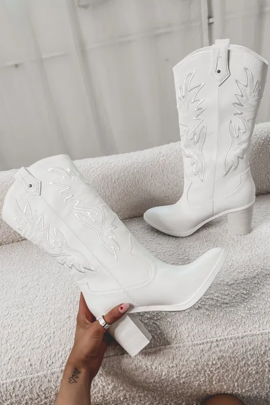 MIA Taley White Western Boot sold by Amazing Lace