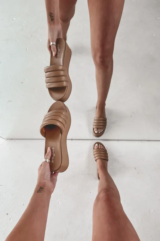 J/SLIDES Quirky Luxury Leather Platform Slides sold by Amazing Lace