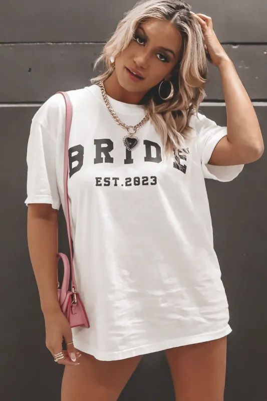 DEAL Bride EST 2023 Graphic Tee sold by Amazing Lace