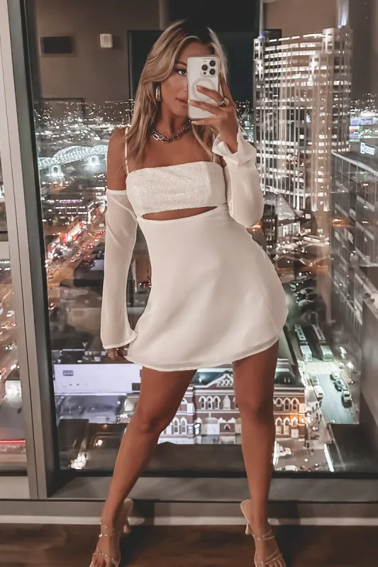 DEAL The One That Got Away White Mini Dress sold by Amazing Lace