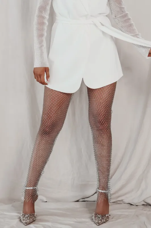 My Rules Rhinestone Studded Mesh Pants sold by Amazing Lace