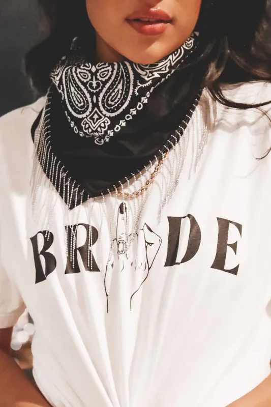 Wild Wild West Silver Fringe Bandanas sold by Amazing Lace