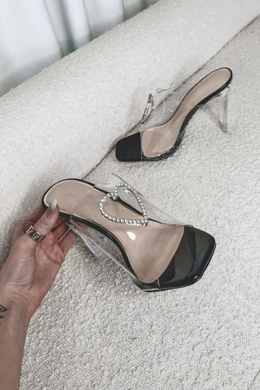 My Heart Is Yours Clear Heels sold by Amazing Lace