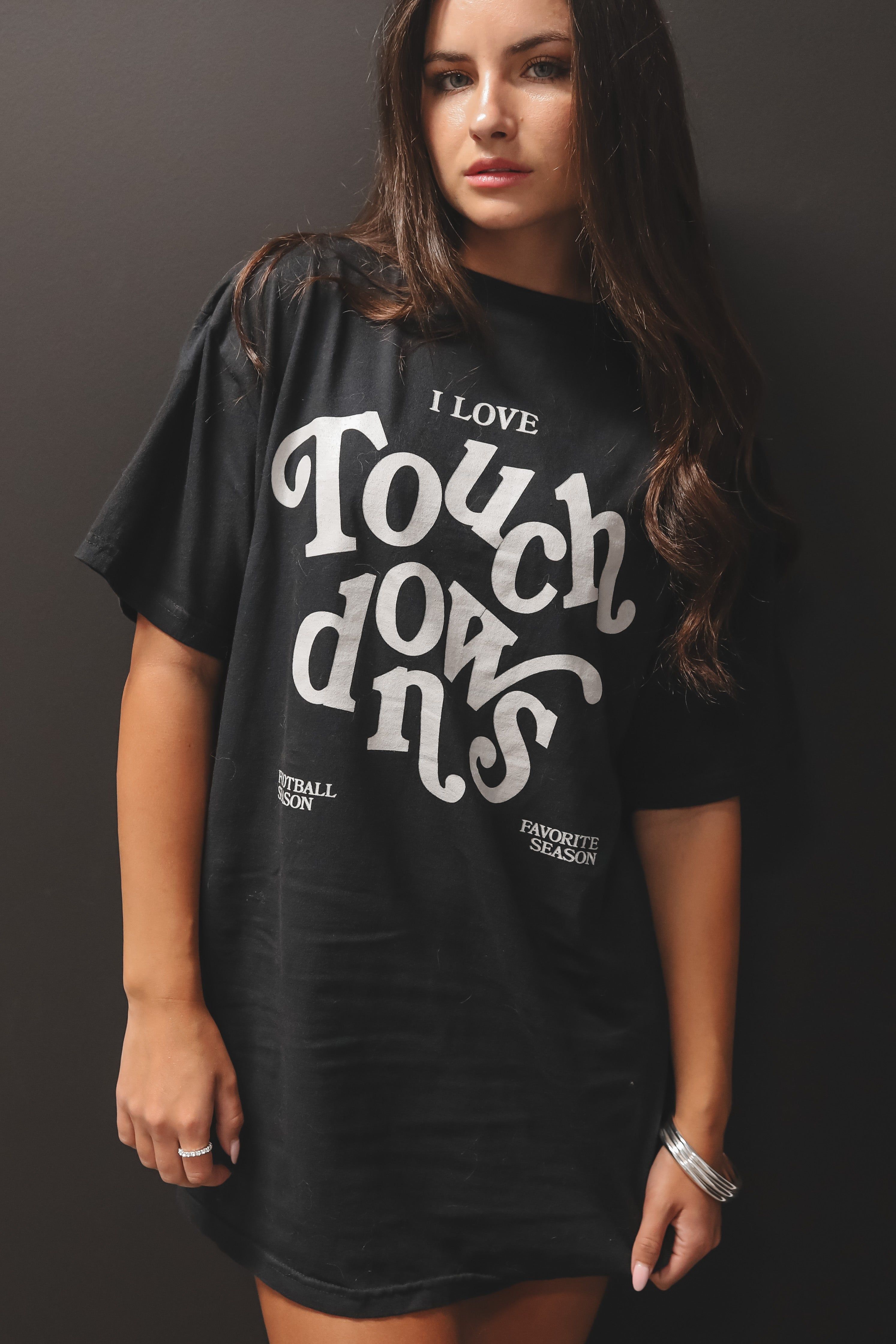 CHARLIE SOUTHERN I Love Touchdowns Graphic Tee sold by Amazing Lace