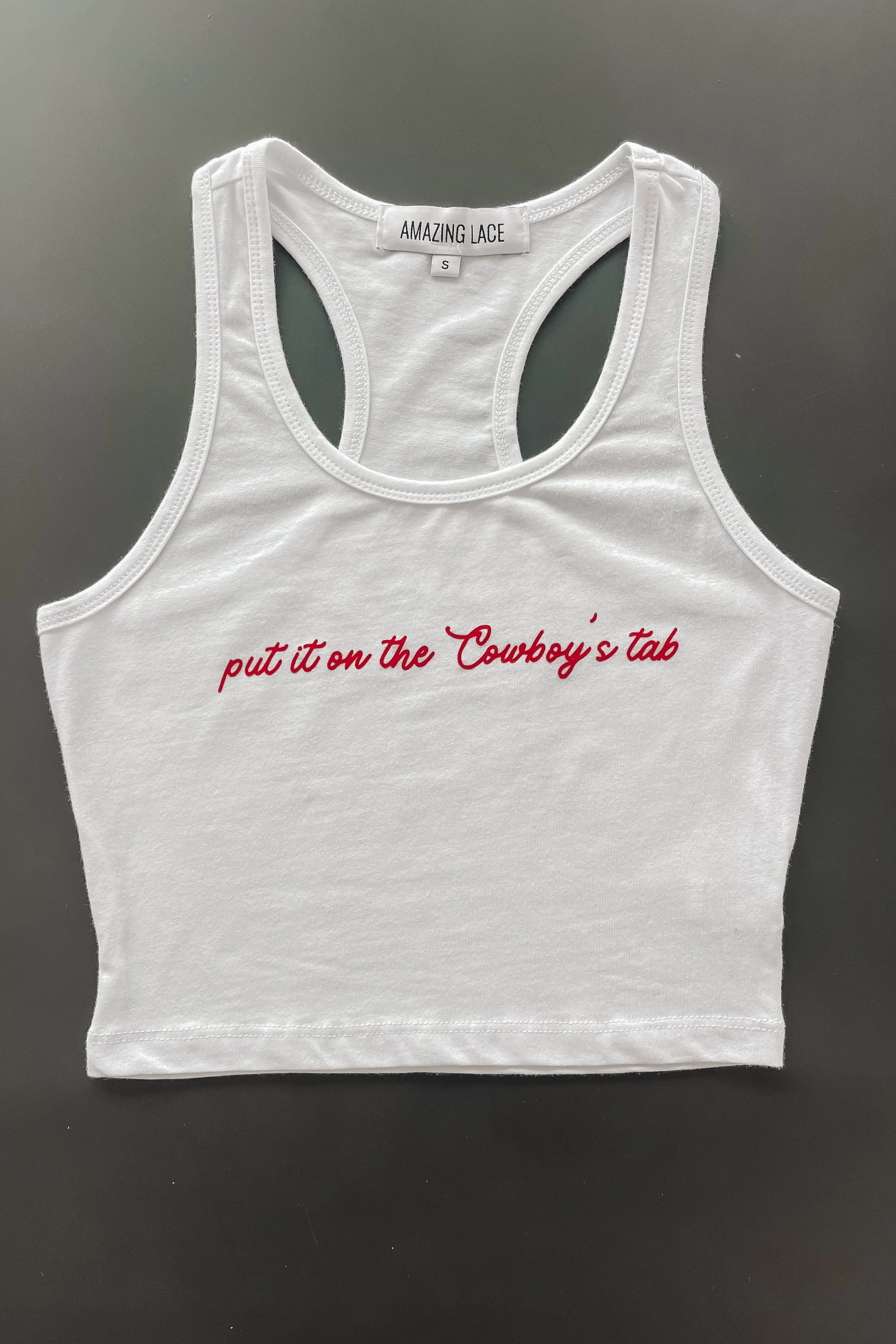 Put It On The Cowboys Tab Graphic Tank sold by Amazing Lace product image thumbnail 3