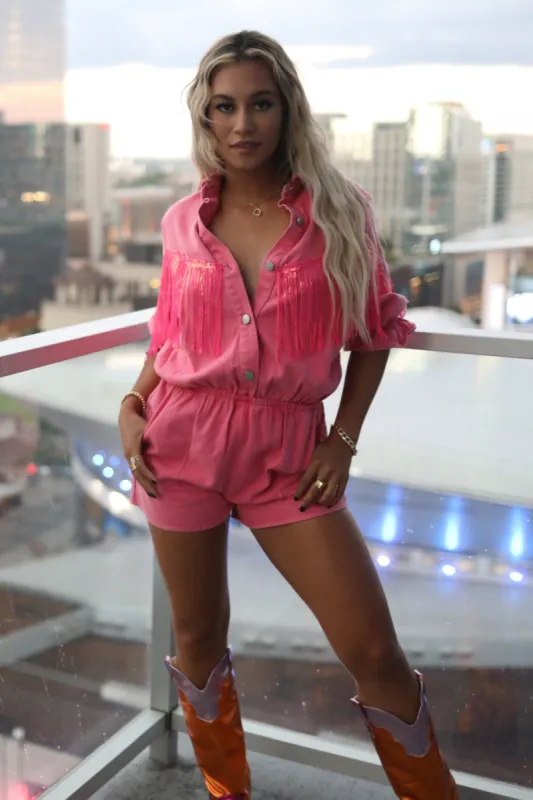 DEAL Save The Party For Last Sequins Fringe Romper sold by Amazing Lace