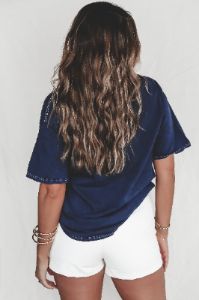 Navy Morgan Wallen Graphic Song Title Tee sold by Amazing Lace
