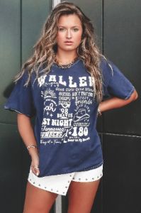 Navy Morgan Wallen Graphic Song Title Tee sold by Amazing Lace